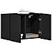 Mobile TV Rovere Nero 60x30x41 cm in Legno Massello - Foto miniatura 4