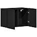 Mobile TV Rovere Nero 60x30x41 cm in Legno Massello - Foto miniatura 5