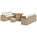 Set Divano da Giardino 9 pcs beige e panna 80 x 80 x 71 cm - Foto miniatura 1