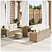 Set Divano da Giardino 9 pcs beige e panna 80 x 80 x 71 cm - Foto miniatura 2