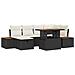 Set Divano da Giardino 7 pcs Nero polyrattan - Foto miniatura 1