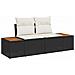 Set Divano da Giardino 7 pcs Nero polyrattan - Foto miniatura 4