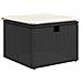 Set Divano da Giardino 7 pcs Nero polyrattan - Foto miniatura 8
