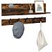 Appendiabiti a muro con lo scaffale Rovere fumo 90 x 15 x 36 cm - Foto miniatura 3