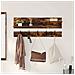 Appendiabiti a muro con lo scaffale Rovere fumo 90 x 15 x 36 cm - Foto miniatura 4