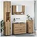 Set di mobili per il bagno con porta 4 pcs rovere artigianale - Foto miniatura 2