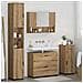 Set di mobili per il bagno con porta 4 pcs rovere artigianale - Foto miniatura 4