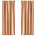 Tende con tende 2 pcs Marrone chiaro 245x140cm Poliestere - Foto miniatura 1