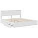 Letto con Contenitore Bianco 180 x 200 cm Legno multistrato - Foto miniatura 5
