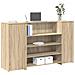 Banco Reception Rovere Sonoma 180x50x103,5 cm Legno Multistrato - Foto miniatura 2