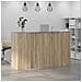 Banco Reception Rovere Sonoma 180x50x103,5 cm Legno Multistrato - Foto miniatura 4
