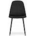 Sedia COMO - Sedie da pranzo ergonomiche in velluto nero x 4 - Foto miniatura 3