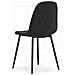 Sedia COMO - Sedie da pranzo ergonomiche in velluto nero x 4 - Foto miniatura 6
