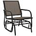 Sedia a Dondolo Giardino Marrone 61x76x87cm Textilene e Acciaio - Foto miniatura 1