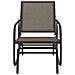 Sedia a Dondolo Giardino Marrone 61x76x87cm Textilene e Acciaio - Foto miniatura 3