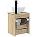 Mobile lavabo da parete Rovere Sonoma 39 x 35 x 63 cm - Foto miniatura 3