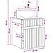 Mobile lavabo da parete Rovere Sonoma 39 x 35 x 63 cm - Foto miniatura 7
