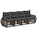 Set Divano da Giardino 4 pcs Grigio e Grigio Scuro polyrattan - Foto miniatura 1