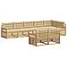 Set di divani da esterno 8 pcs Bianco e Beige Poliestere - Foto miniatura 1