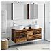 Set di mobili per il bagno 5 pcs Legno antico - Foto miniatura 4