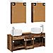 Set di mobili per il bagno 5 pcs Legno antico - Foto miniatura 8