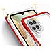 Custodia Trasparente 3in1 Per Samsung Galaxy A22 4g, Cover In Gel Rossa - Foto miniatura 4
