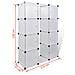 Armadio Modulare con 9 Scomparti 109x36,5x143 cm Bianco - Foto miniatura 6
