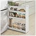 Carrellino Salvaspazio Cucina O Bagno, Con 4 Ripiani E Route, Larghezza 18cm, nsr01-w - Foto miniatura 3
