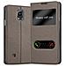 Cadorabo Custodia Compatibile Con Samsung Galaxy Note 4 In Bruno Pietra - Coperchio Protettivo Con Chiusura Magnetica, Funzione Stand E 2 Finestre Di Visualizzazione - Foto miniatura 4