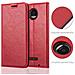 Cadorabo Custodia Compatibile Con Motorola  Moto Z Play In Rosso Mela - Coperchio Protettiva Con Chiusura Magnetica, Funzione Stand E Tasca Per Le Carte - Foto miniatura 4