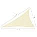 Parasole a Vela Oxford Triangolare 4x5x6,4 m Crema - Foto miniatura 6