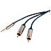 Sp30833-slim Audio-kabel 3 M 3.5mm 2 X Rca Blau - Chrom (sp30833-slim) - Foto miniatura 2