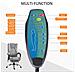 Poltrona Da Ufficio Massaggiante Riscaldante, Altezza E Reclinazione Regolabili Con Poggiapiedi - Grigio - Foto miniatura 5