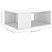 Tavolino da Salotto Bianco 90x67x33 cm in Legno Multistrato - Foto miniatura 5