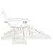 Sedia Adirondack Con Ottomana E Tavolo In Abete Massello Bianco - Foto miniatura 3
