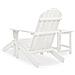 Sedia Adirondack Con Ottomana E Tavolo In Abete Massello Bianco - Foto miniatura 4