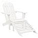 Sedia Adirondack Con Ottomana E Tavolo In Abete Massello Bianco - Foto miniatura 5