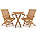 Set Da Pranzo Per Giardino 3 Pz In Legno Massello Di Teak - Foto miniatura 1