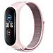 Cinturino Nylon Con Cassa Silicone Watch Band Per Xiaomi Mi Band 5 - 6 - 7 Rosa - Foto miniatura 2