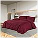 Set Copripiumino Bordeaux 140x200 Cm In Microfibra Leggera - Foto miniatura 1