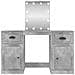 Toeletta Con Led Grigio Cemento 130x50x132,5 Cm - Foto miniatura 8
