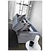Divano Letto Adalgisa, Divano A 3 Posti, 100% Made In Italy, Sofà Soggiorno Con Apertura Girevole, In Tessuto Imbottito, Con Braccioli Standard, Cm 220x95h90, Grigio - Foto miniatura 4