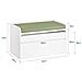 Cassapanca Portagiochi Per Bambini Scatola Portaoggetti Scarpiera Con Sedile Bianco 60x34x35cm Kmb80-w Sobuy - Foto miniatura 4