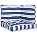 Cuscini Per Pallet 3 Pz Strisce Blu E Bianche Tessuto Oxford - Foto miniatura 2