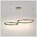 Lampadario A Sospensione Moderno Rim Alluminio Ottone 2 Led 88w - Foto miniatura 4