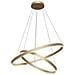 Lampadario A Sospensione Moderno Rim Alluminio Ottone 2 Led 88w - Foto miniatura 1