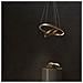 Lampadario A Sospensione Moderno Rim Alluminio Ottone 2 Led 88w - Foto miniatura 5