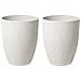 Set Di 2 Vasi Bianco Crema 35 X 35 X 42 Cm Croton - Foto miniatura 2