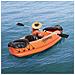 Canoa Gonfiabile in PVC con Remo in Alluminio e Accessori Colore Arancione - Foto miniatura 2