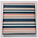 Pouf Cubico Con Coperchio ""living"" Per Organizzazione Casa 30x30x30cm - Colore Arancione - Coperchio Bianco A Righe - Foto miniatura 1